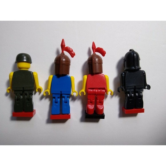 Robot Toy Figures Plastic War Combat Action Figures Movable Lot Of 4 Blockheads - Picture 3 of 12